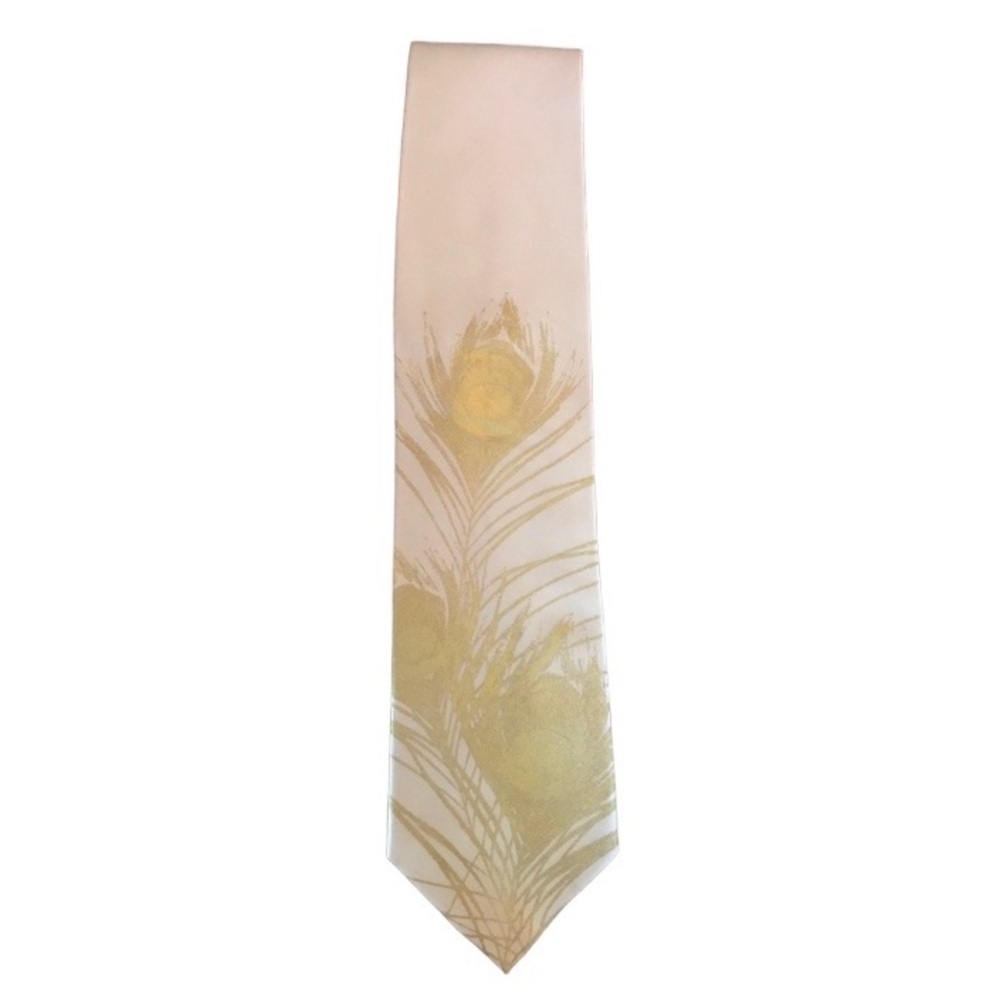 Brand New Cyberoptix Tie Lab Silk Tie Peacock Feather